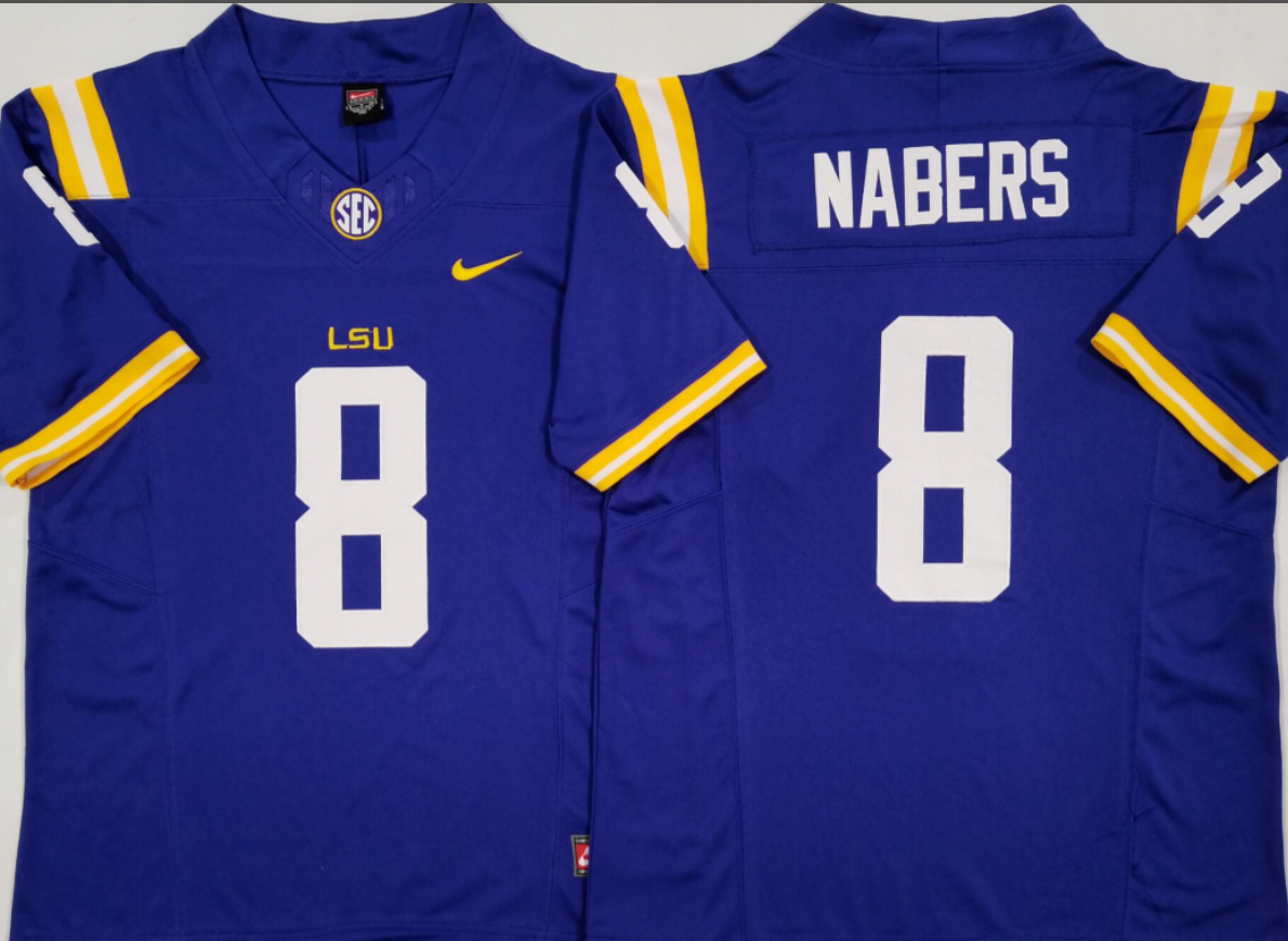 Malik Nabers NCAA LSU Tigers Nike Vapor Limited Jersey