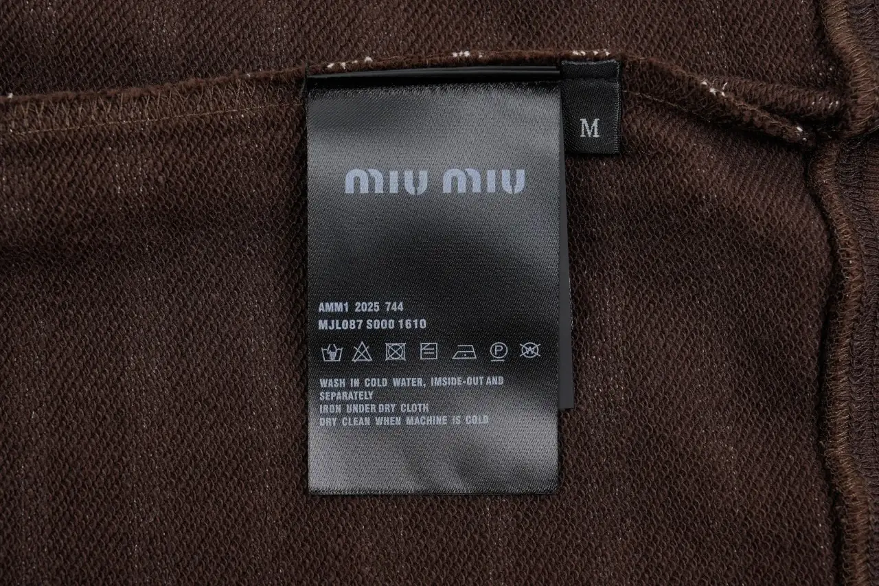 Miu Miu Coffee Brown Logo Stripe Zip Jacket product photo from LabelPicks