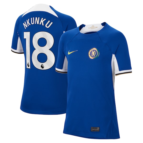 Christopher Nkunku Chelsea Nike Youth 2023/24 Home Stadium Replica Jersey - Blue