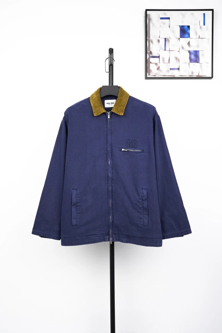 Miu Miu Blue Logo Workwear Padded Jacket product photo from LabelPicks