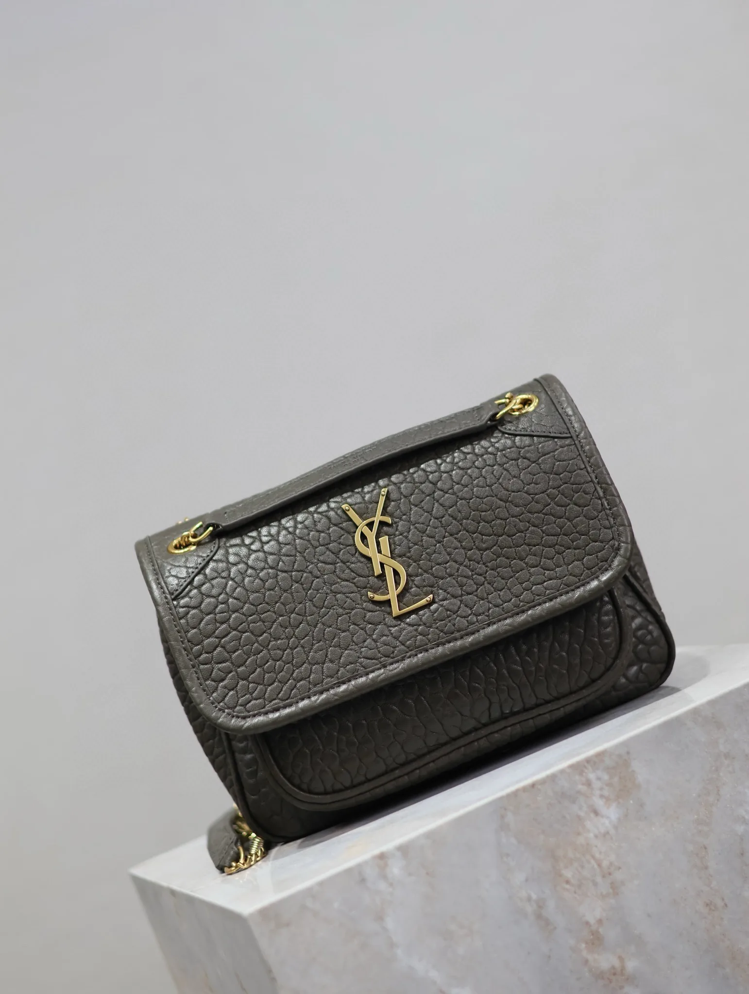 Saint Laurent Niki Green Lambskin Shoulder Bag product photo from LabelPicks
