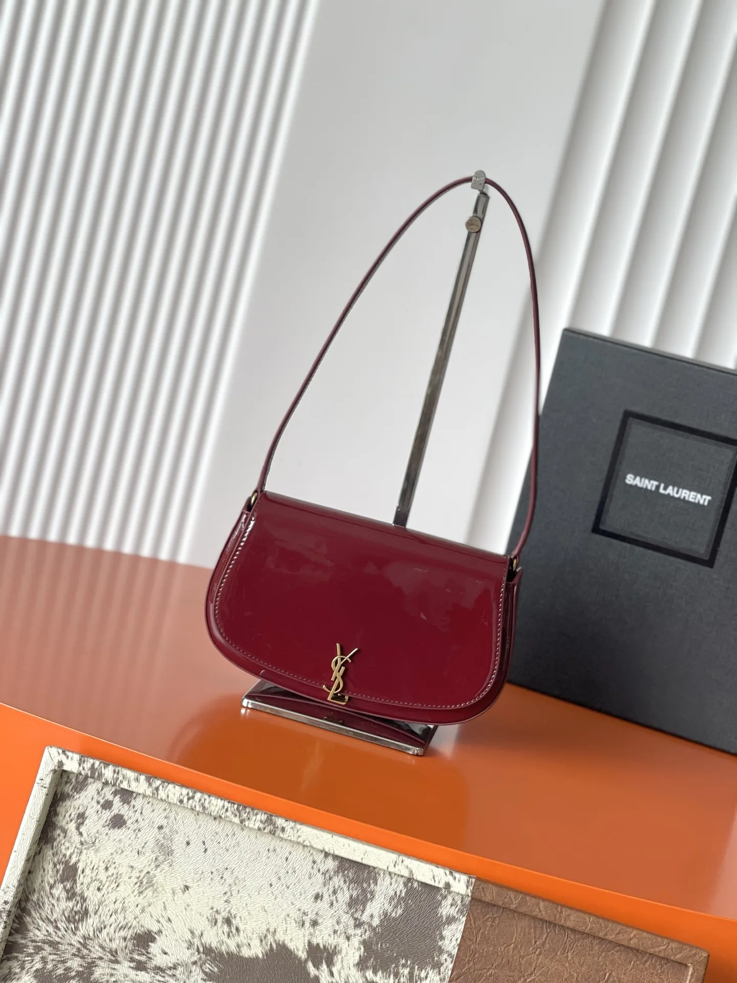 Saint Laurent Burgundy Shoulder Bag product photo from LabelPicks