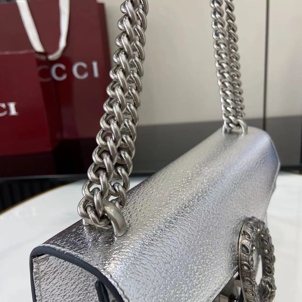 Gucci Silver Dionysus Shoulder Bag product photo from LabelPicks