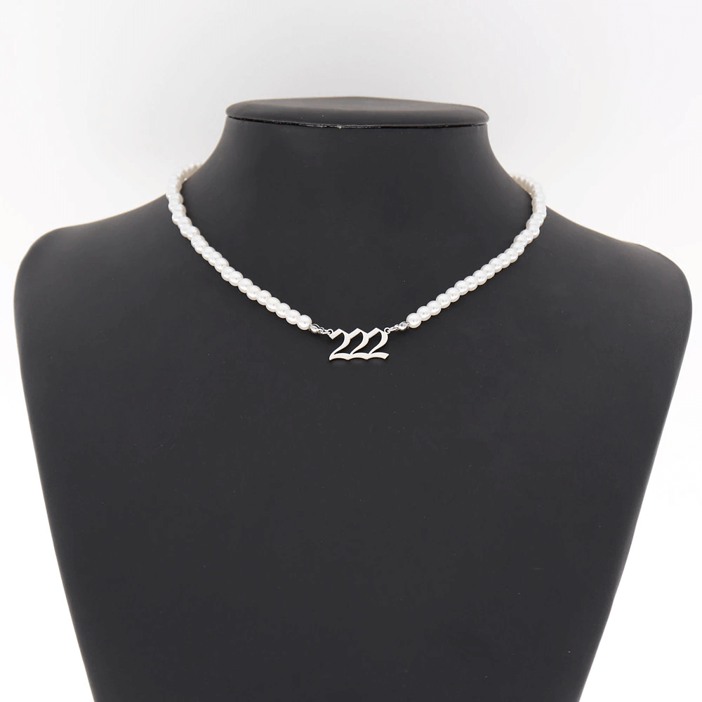 Angel Pearl Number Necklaces 111-999