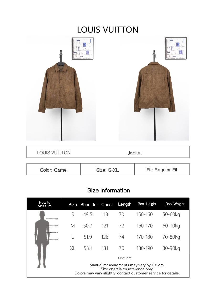 Louis Vuitton Camel Brown Suede Feel Padded Shirt Jacket product photo from LabelPicks