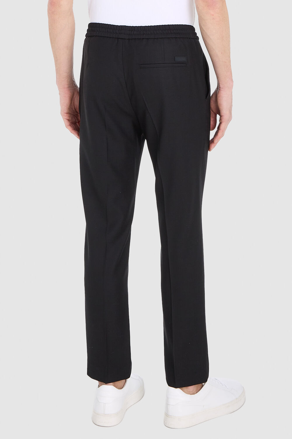 CALVIN KLEIN מכנסי ג'וג מצמר בתולי