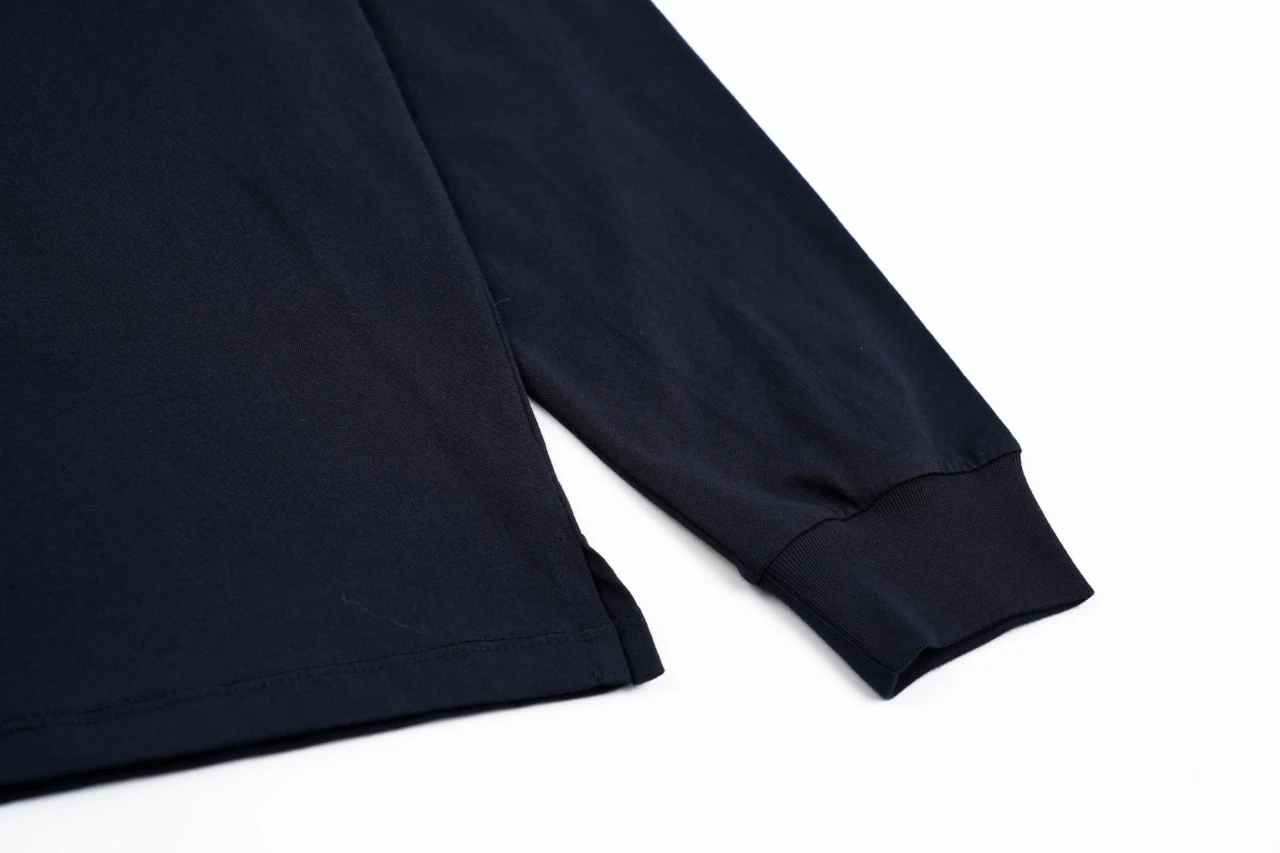 Miu Miu Navy Small Embroidered Crewneck Long Sleeve T-Shirt product photo from LabelPicks
