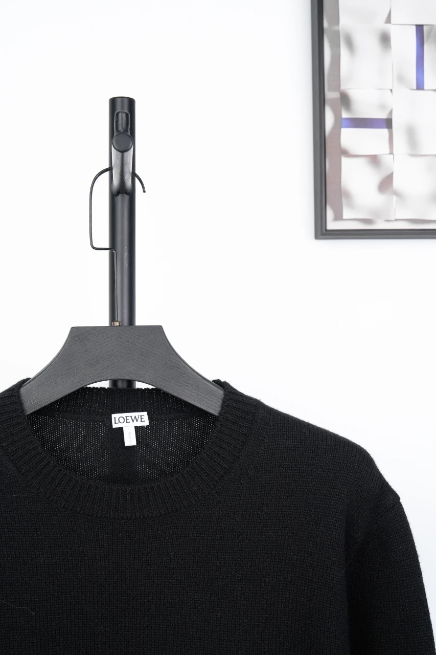 LOEWE Black Small Anagram Embroidered Crewneck Sweater product photo from LabelPicks