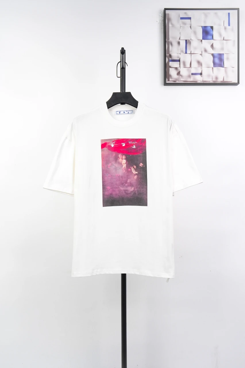Off-White White Blurred Painting Arrow T-Shirt product photo from LabelPicks
