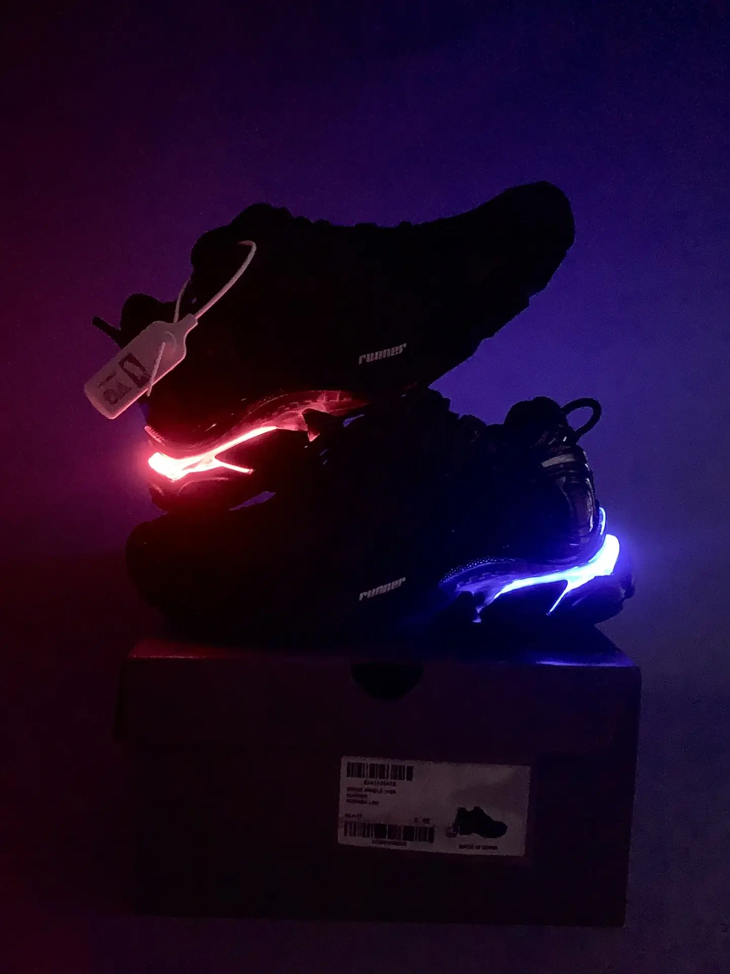 Balenciaga Runner LED Sneaker in Black product photo from LabelPicks