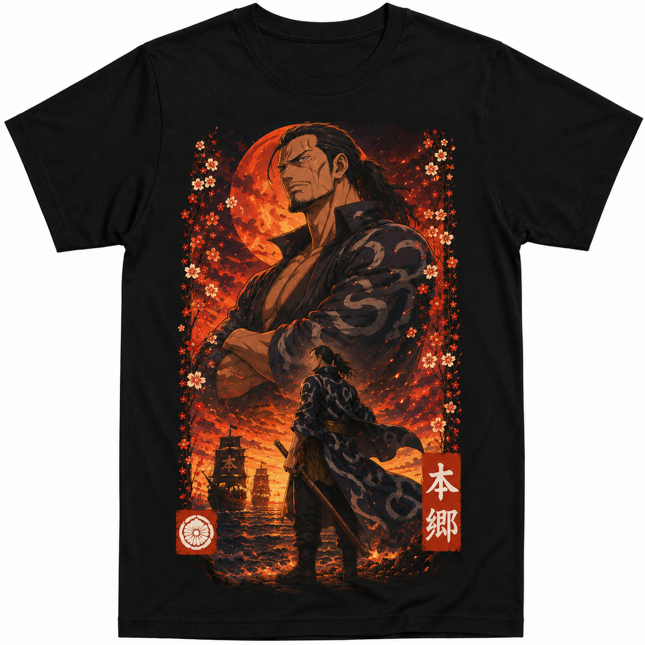 Remera Anime Hongo One Piece Manga Corta