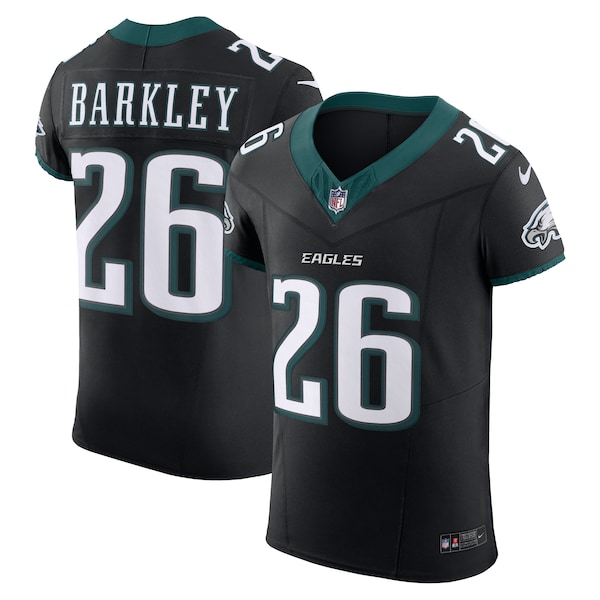 Saquon Barkley Philadelphia Eagles Nike Alternate  Vapor F.U.S.E. Elite Jersey - Black/Kelly Green