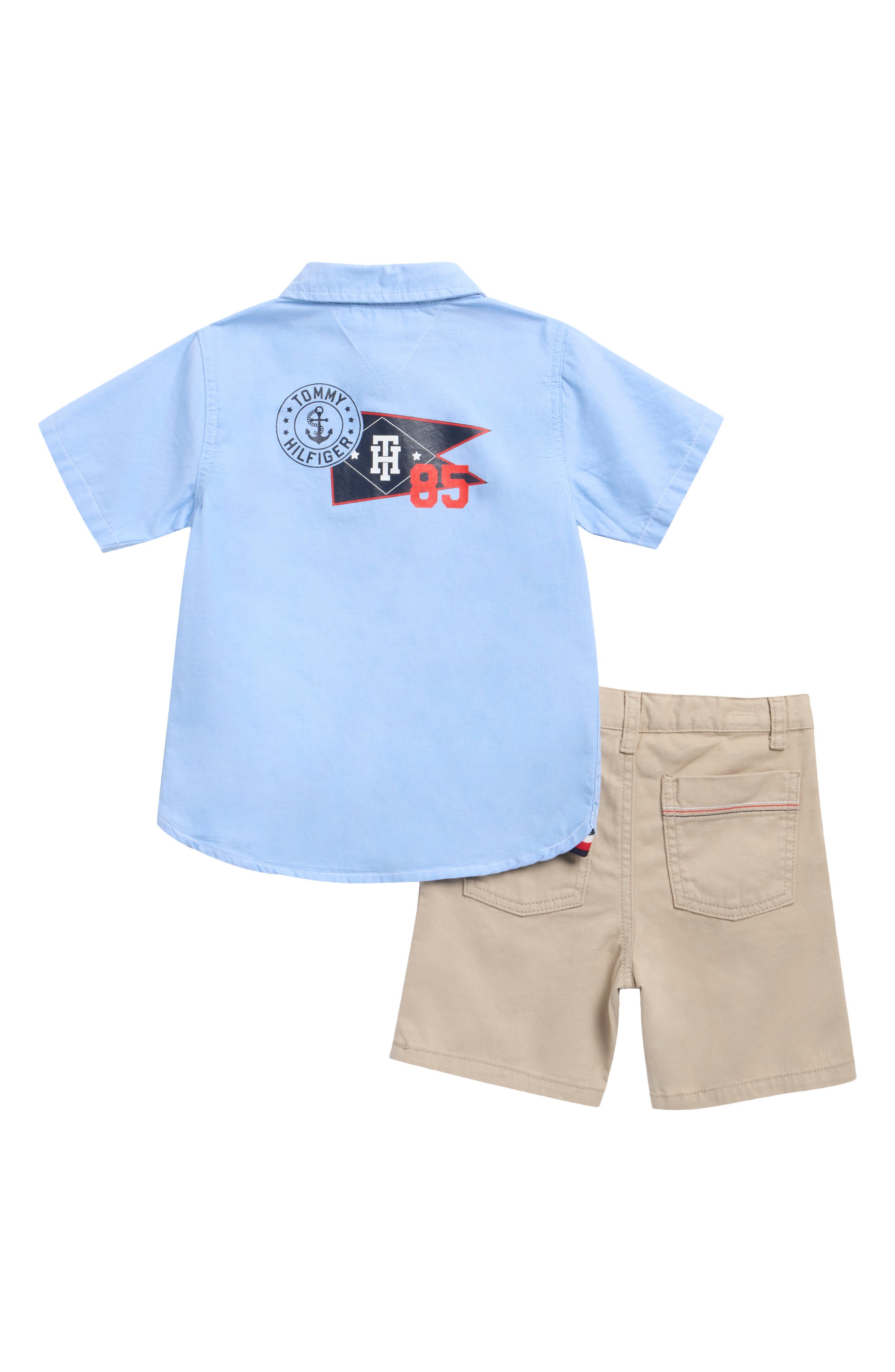 Tommy Hilfiger Short Sleeve Button-Up Shirt & Shorts Set