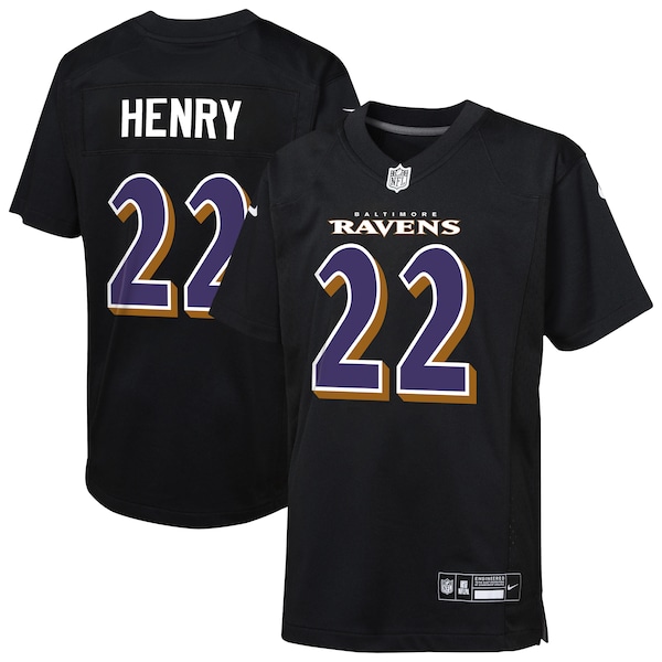 Derrick Henry Baltimore Ravens Nike Youth Fashion Game Jersey - Carbon Black