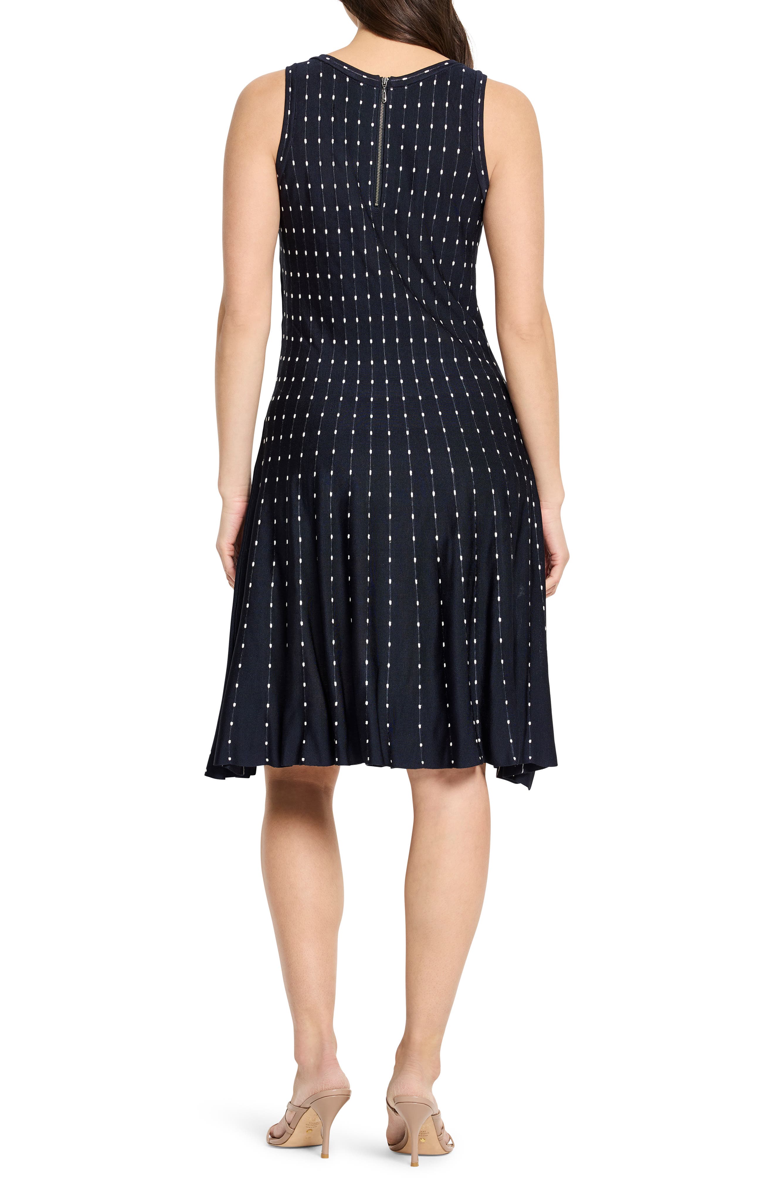 NIC+ZOE Falling Dot Flared Knit Dress