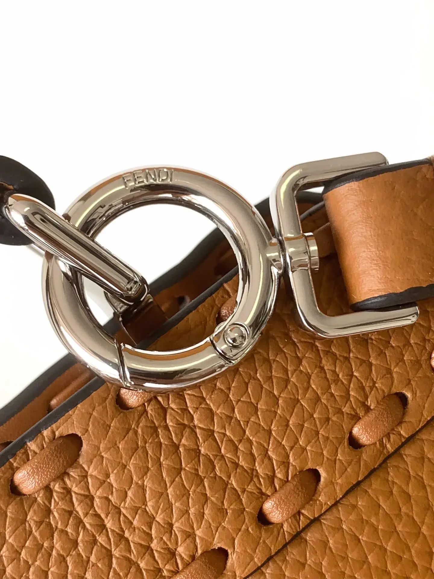 Fendi Brown Peekaboo Calfskin Top Handle Bag product photo from LabelPicks