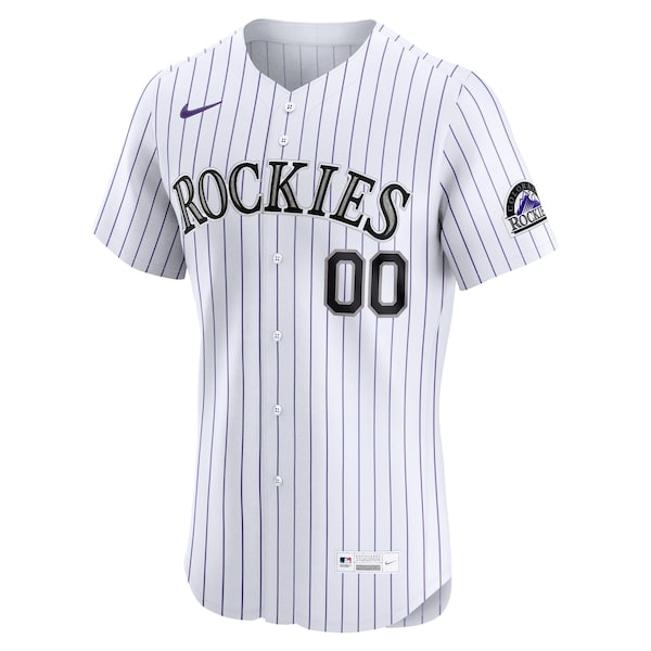 Colorado Rockies Nike Home Elite Custom Jersey - White