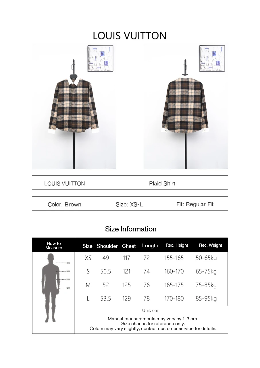 Louis Vuitton Brown Black Check Monogram Flannel Shirt product photo from LabelPicks