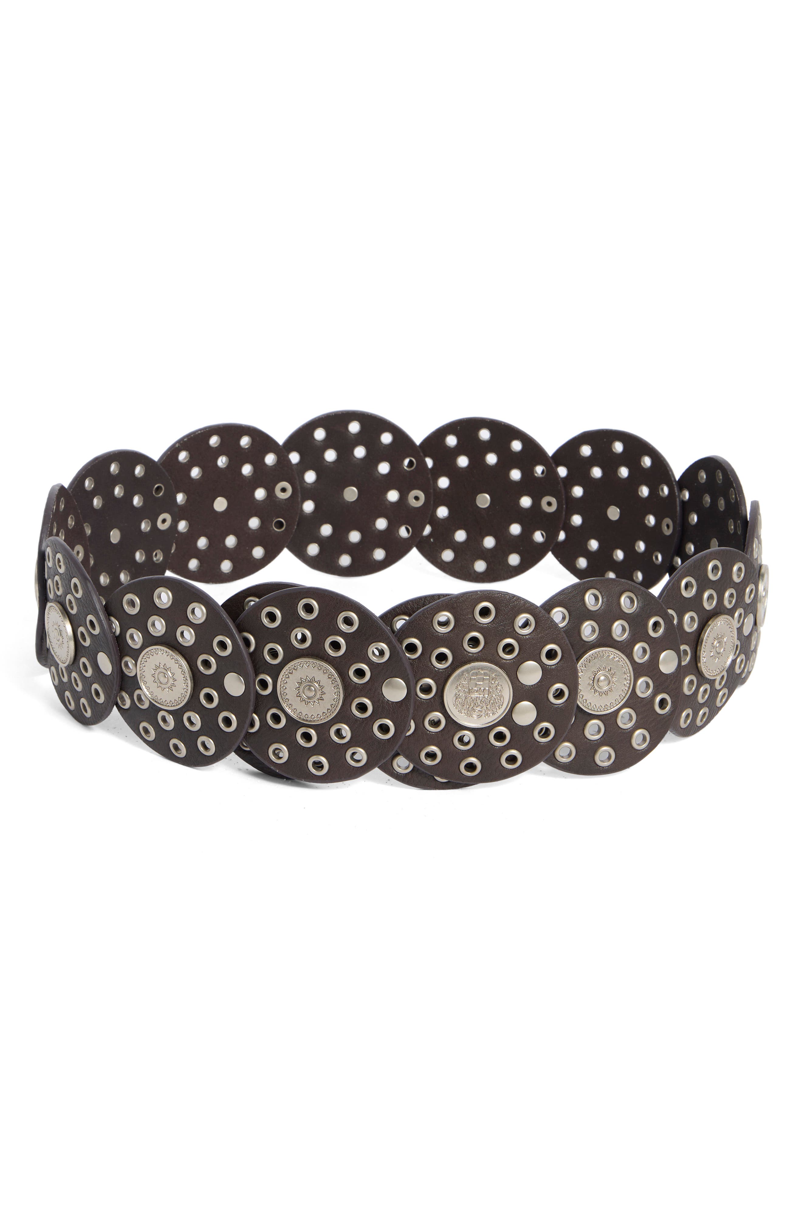 Vince Camuto Concho Grommet Disc Belt