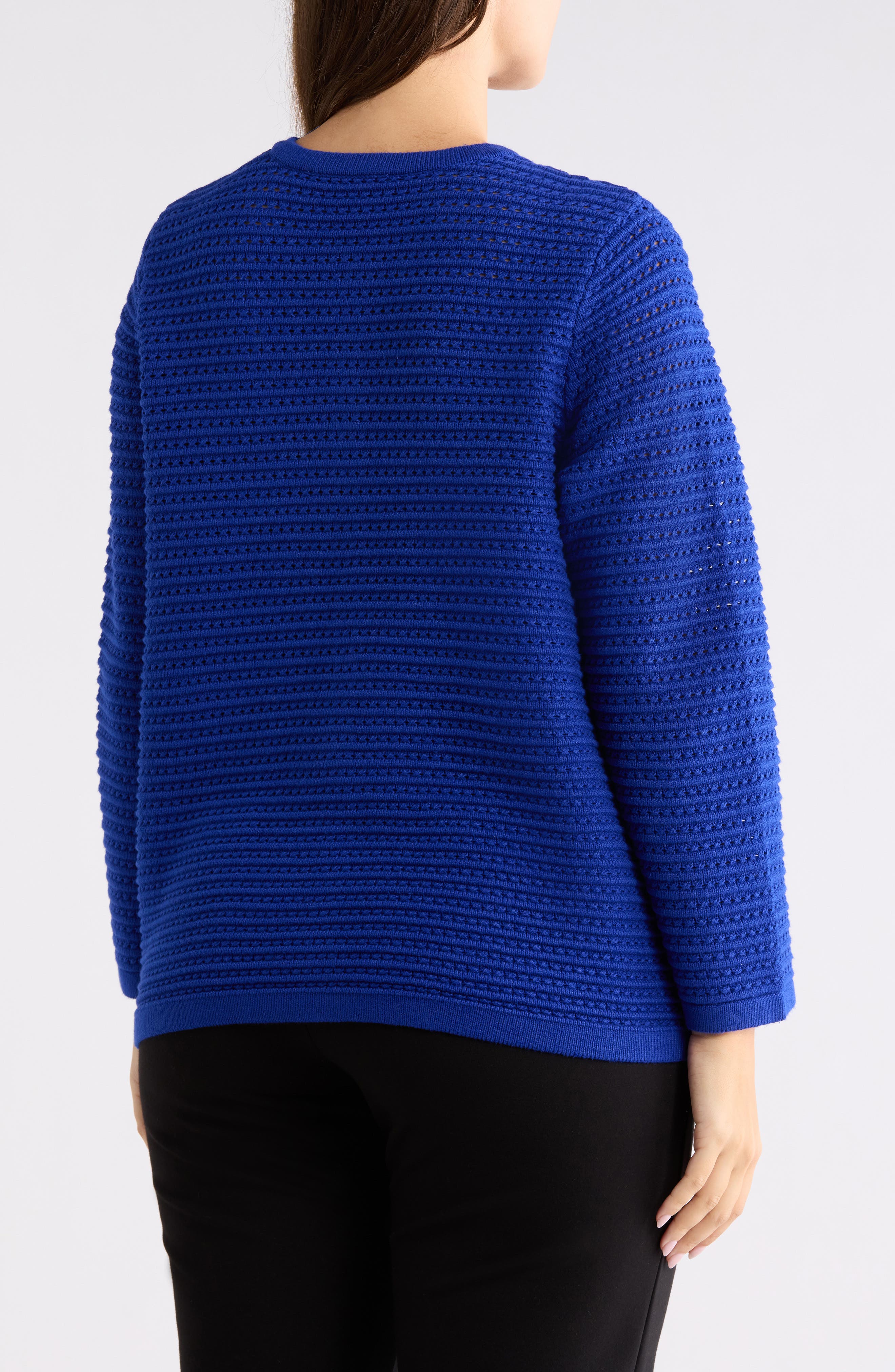 KASPER Textured Stitch Cardigan