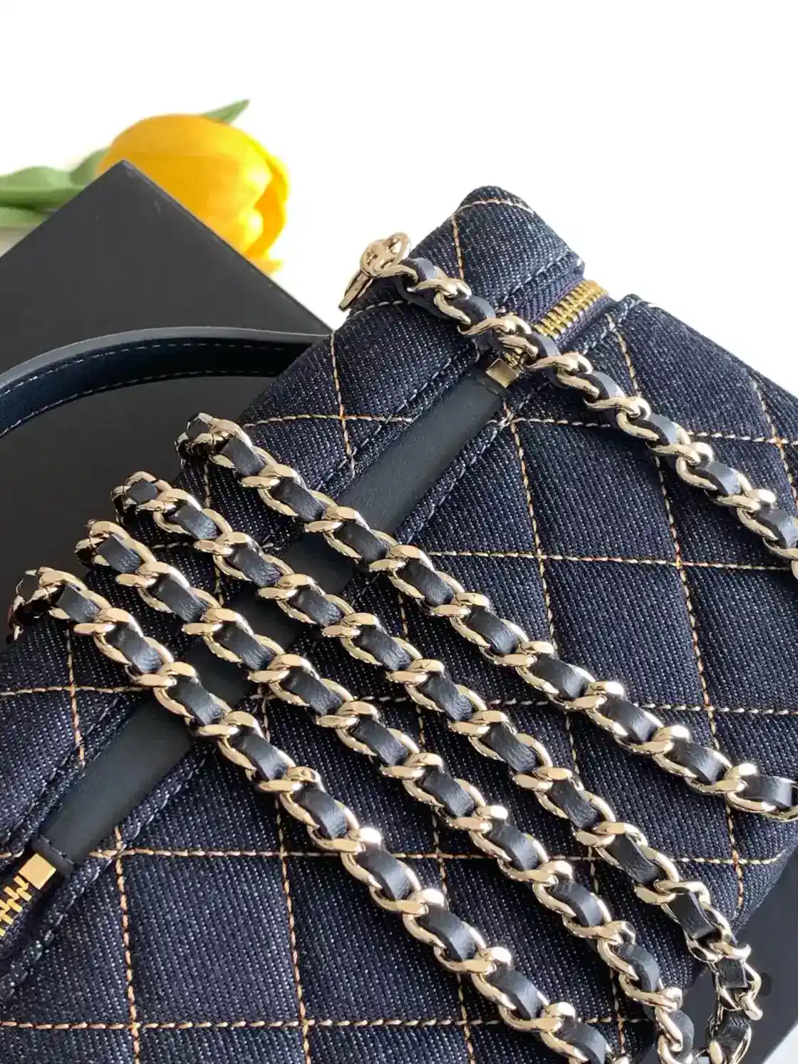 Chanel Navy Quilted Leather Crossbody Bag product photo from LabelPicks