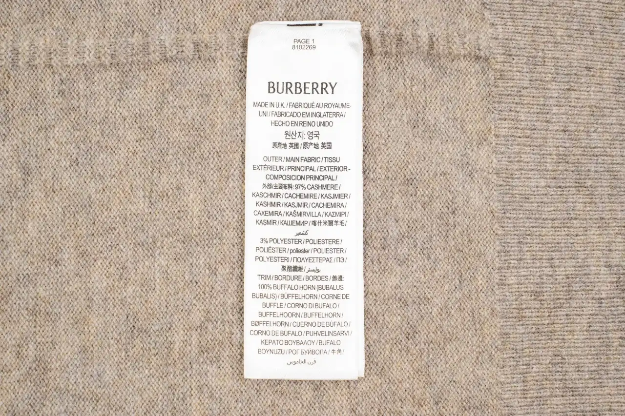 Burberry Beige Signature Embroidered Knit Cardigan product photo from LabelPicks