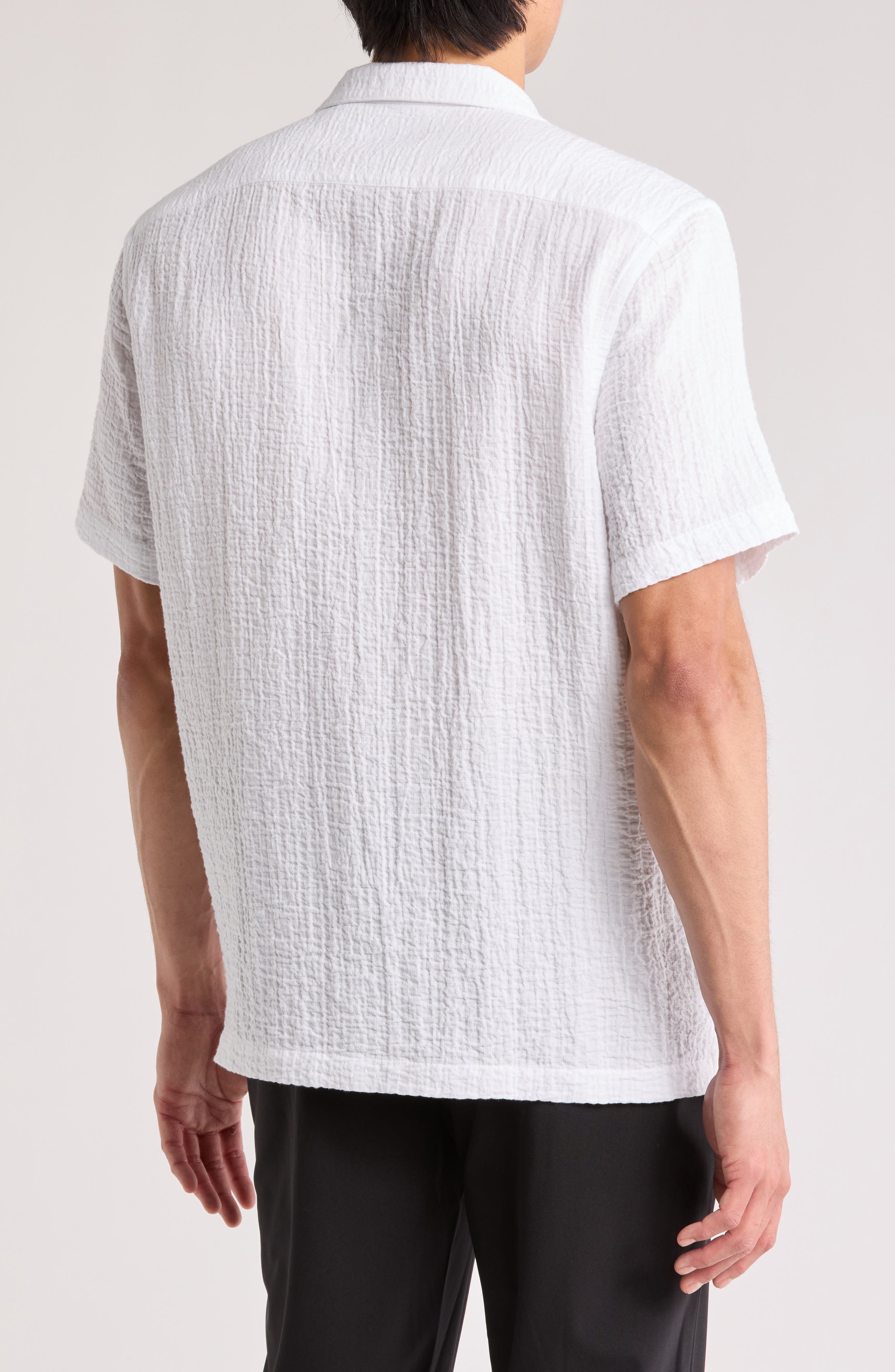 Original Penguin Cotton Gauze Short Sleeve Button-Up Camp Shirt