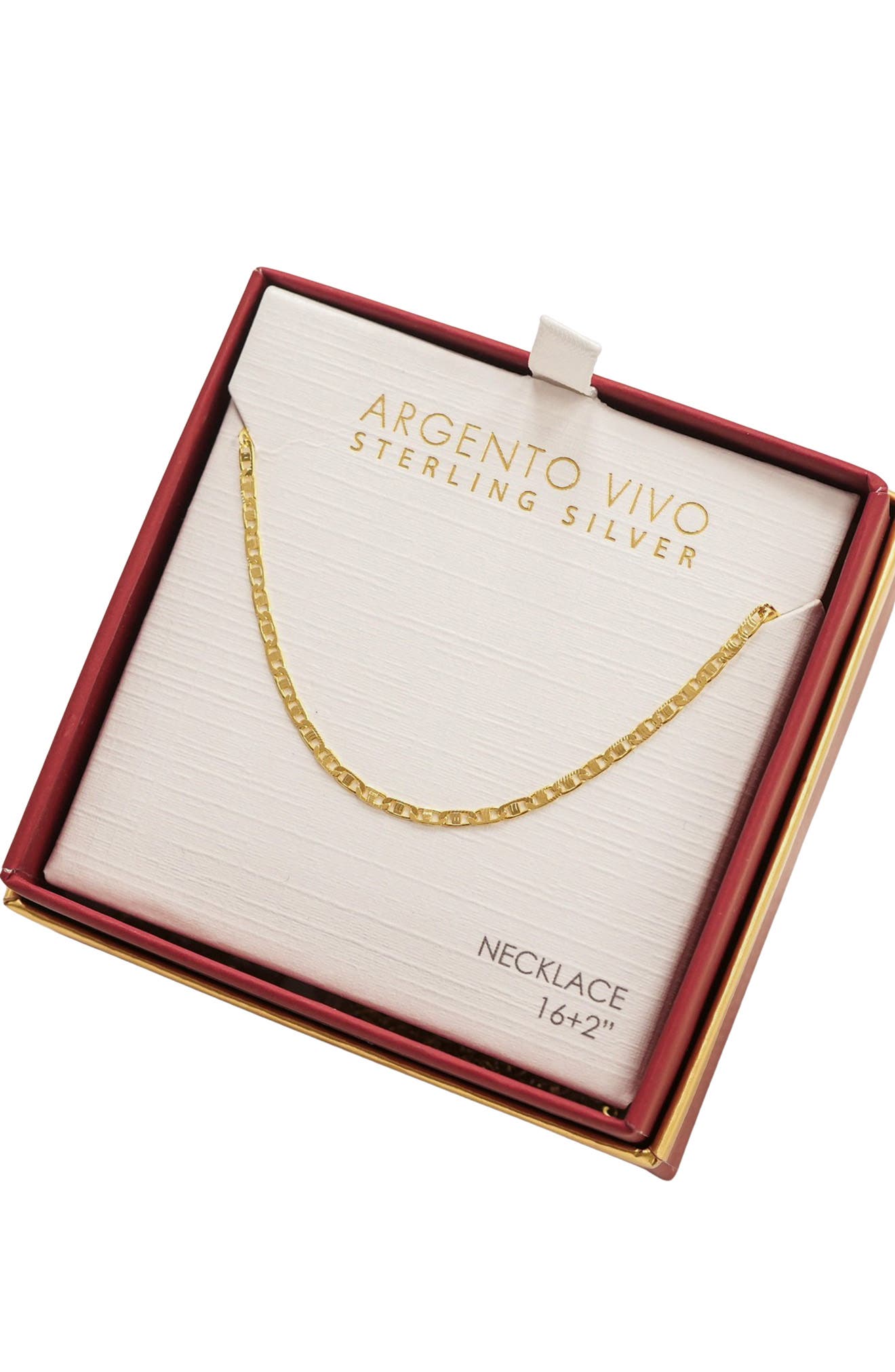Argento Vivo Sterling Silver Flat Cable Chain Necklace