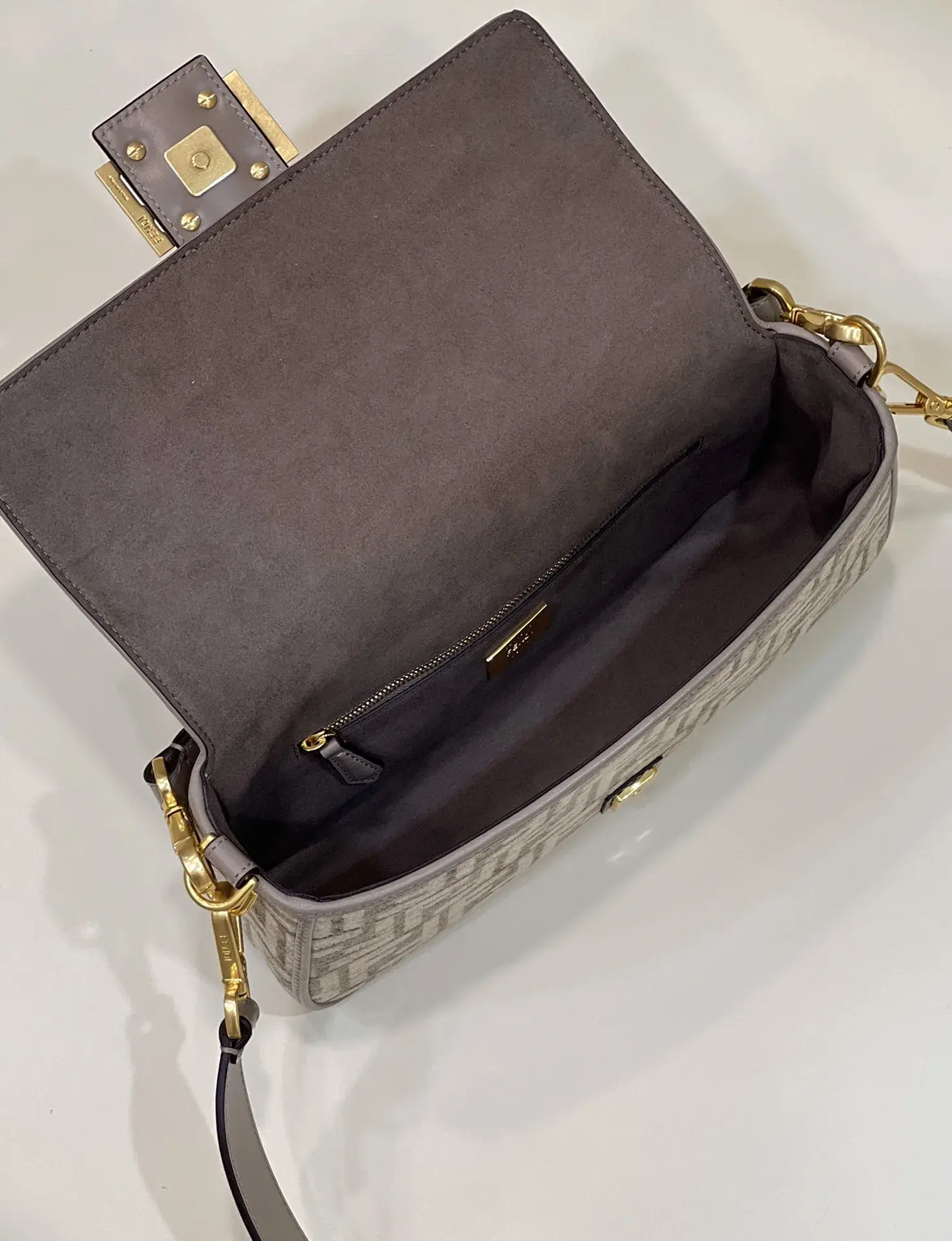 Fendi Suede Leather Baguette Shoulder Bag product photo from LabelPicks