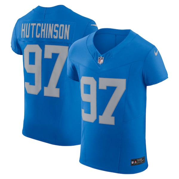 Aidan Hutchinson Detroit Lions Nike Alternate Vapor F.U.S.E. Elite Jersey - Blue