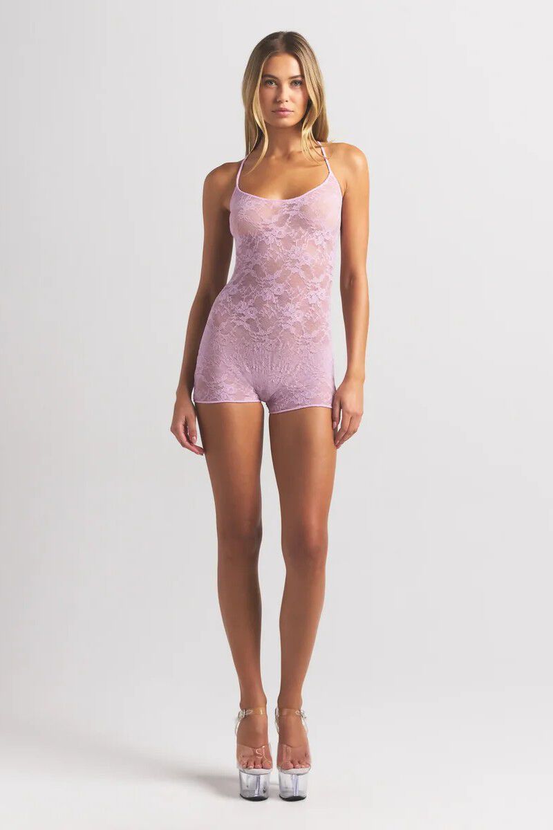 SKIMS STRETCH LACE LOW BACK ONESIE
