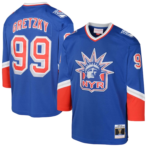 Wayne Gretzky New York Rangers  Youth 1996/97   Blue Line Player Jersey