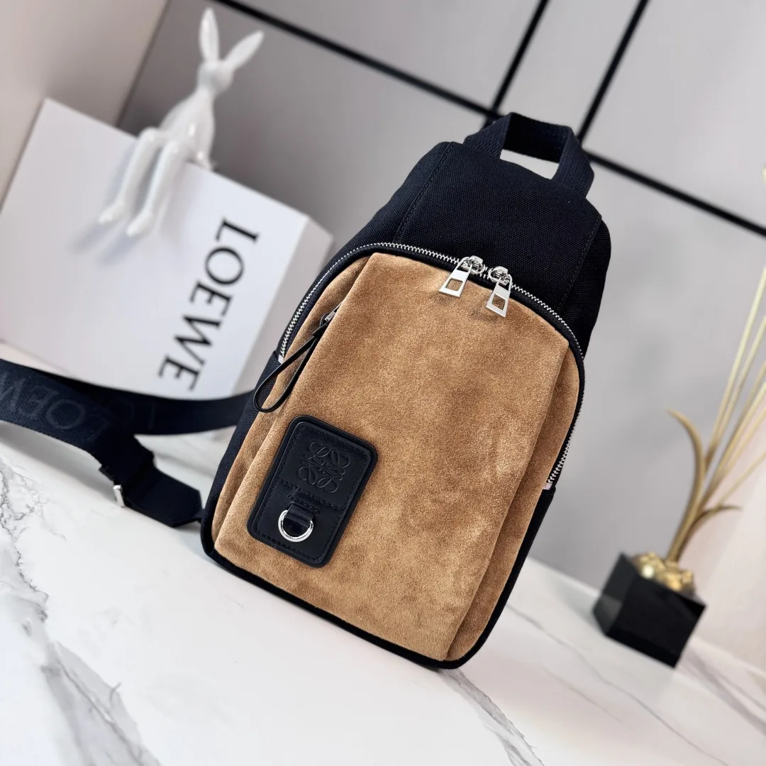 Loewe Canvas and Suede Crossbody Bag product photo from LabelPicks