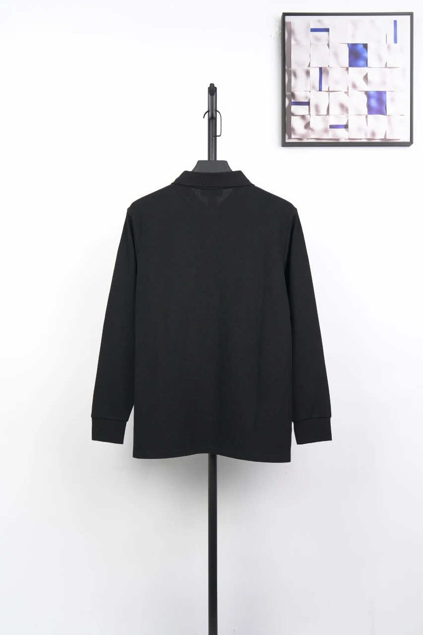 Miu Miu Black Logo Embroidered Long Sleeve Polo Shirt product photo from LabelPicks