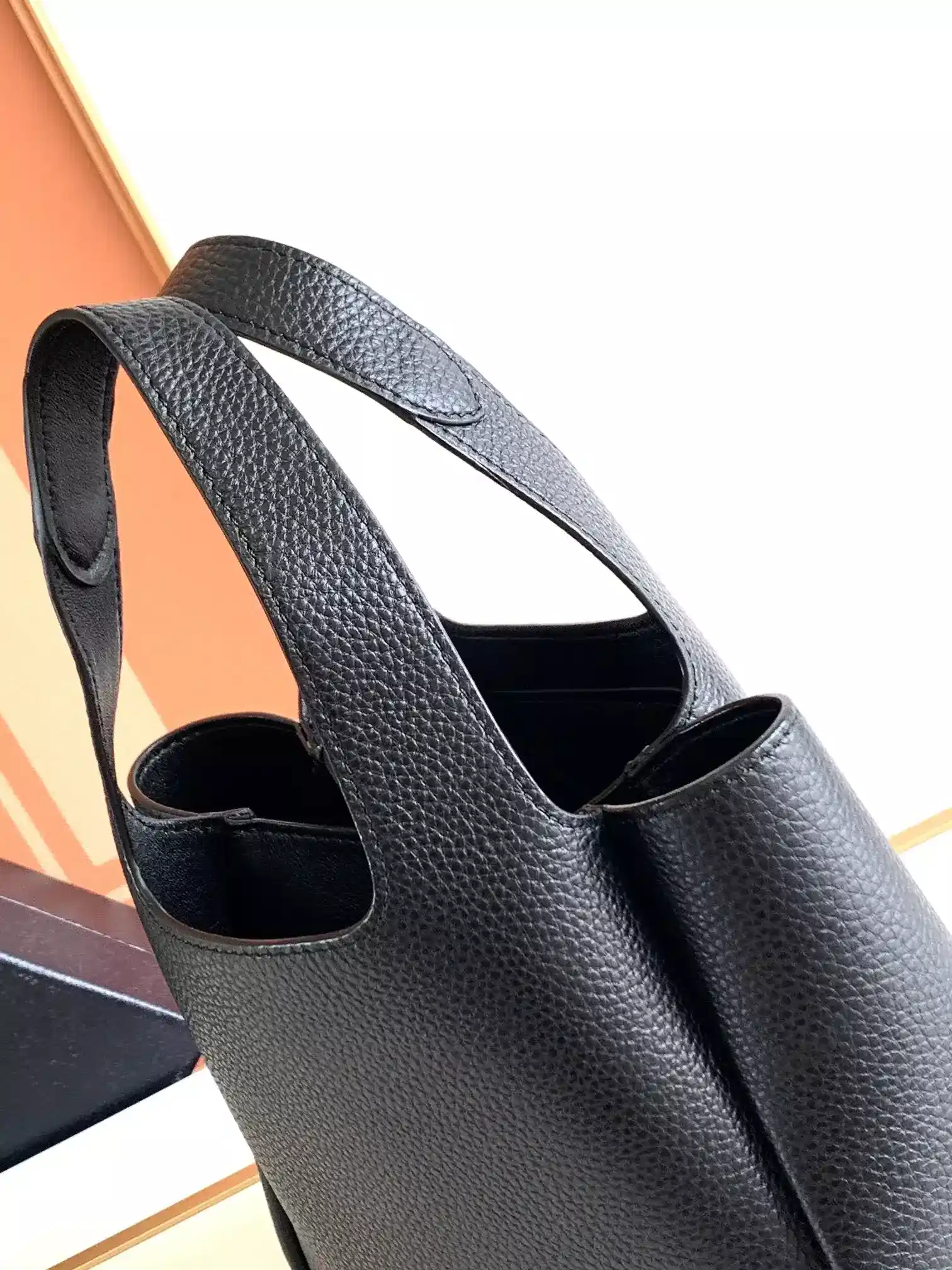 Prada Silver Grained Leather Tote Bag product photo from LabelPicks