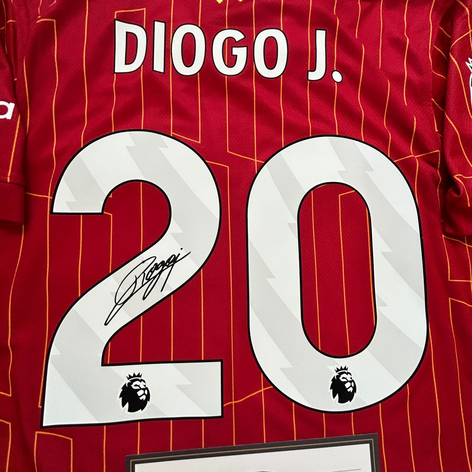 Diogo Jota SIGNED Liverpool 24/25 Home TRIBUTE Jersey/Shirt - COA - 1996-2025