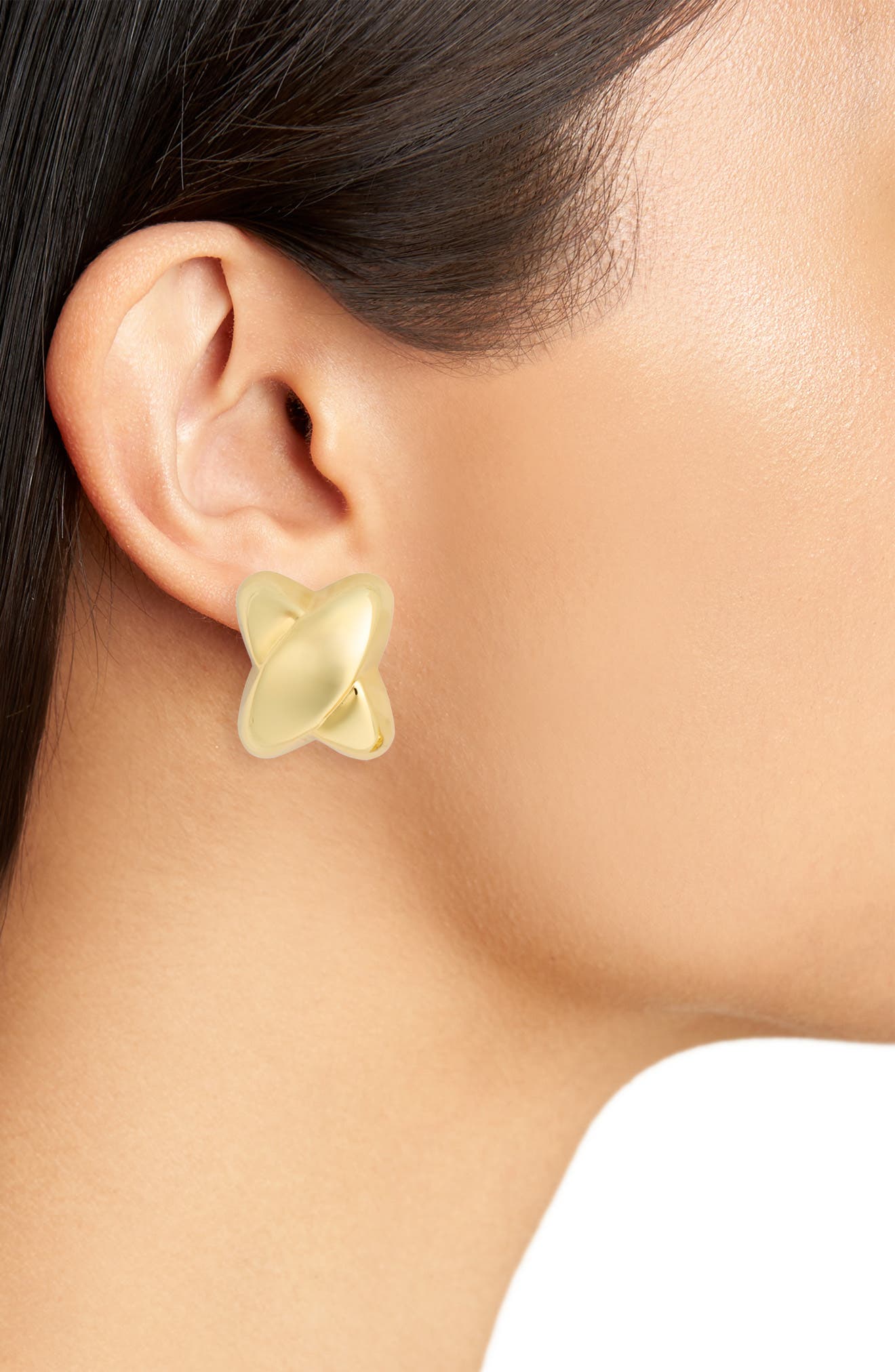 Argento Vivo Sterling Silver Puffy X Stud Earrings