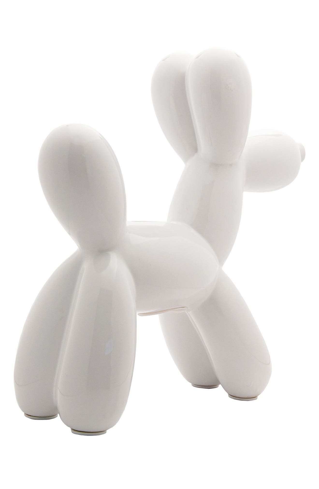 INTERIOR ILLUSIONS Interior Illusions Plus White Balloon Dog Bank