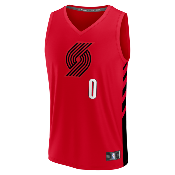 Damian Lillard Portland Trail Blazers  Fast Break Replica Jersey - Red - Statement Edition