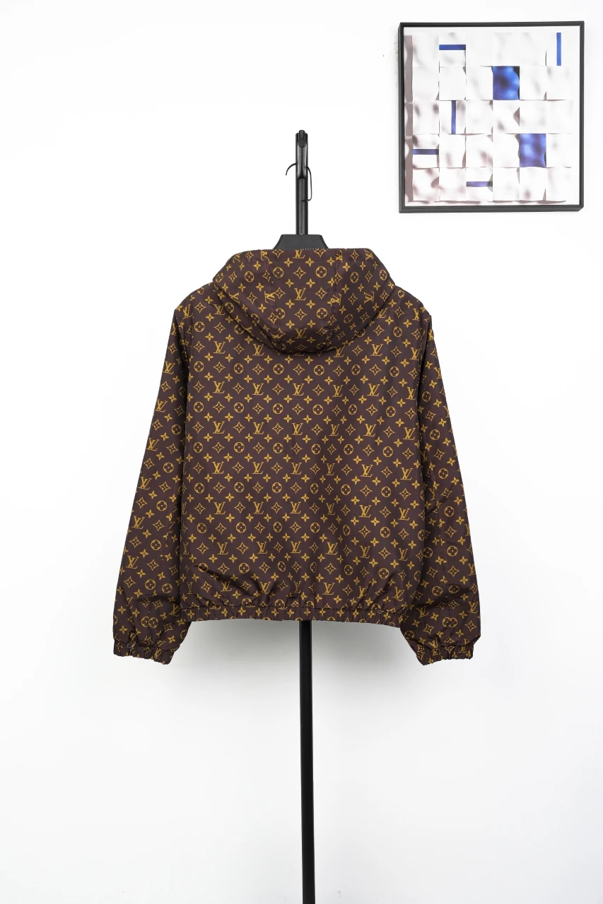 Louis Vuitton Green Damier Reversible Hooded Jacket product photo from LabelPicks