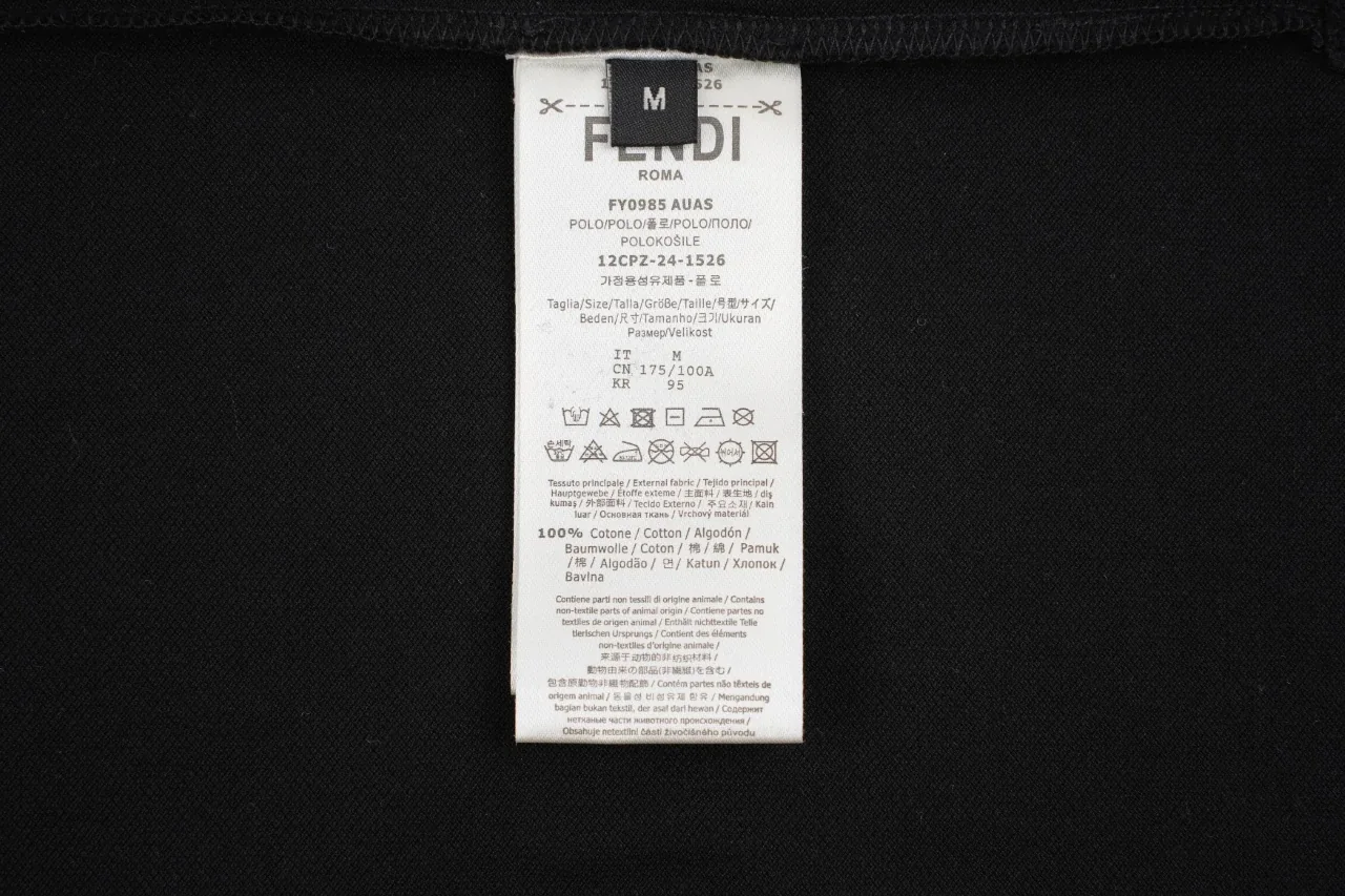Fendi Black FF Chest Logo Polo Shirt product photo from LabelPicks