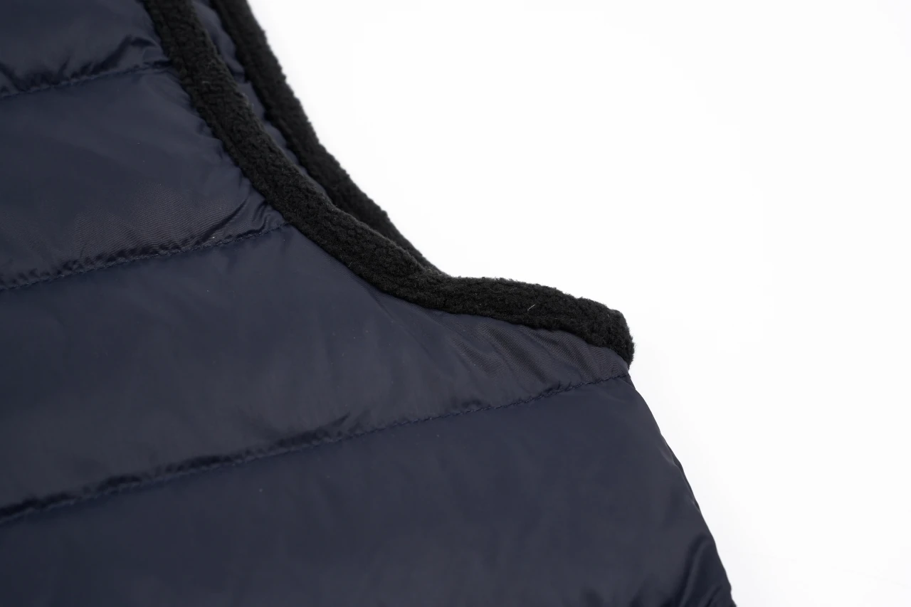 Miu Miu Navy Logo Quilted Down Vest product photo from LabelPicks