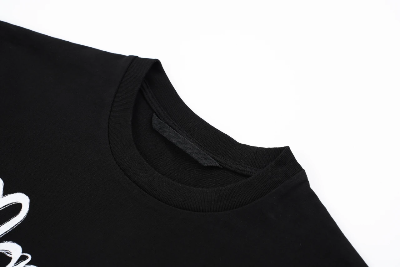 Moncler Black Script Logo Crewneck T-Shirt product photo from LabelPicks