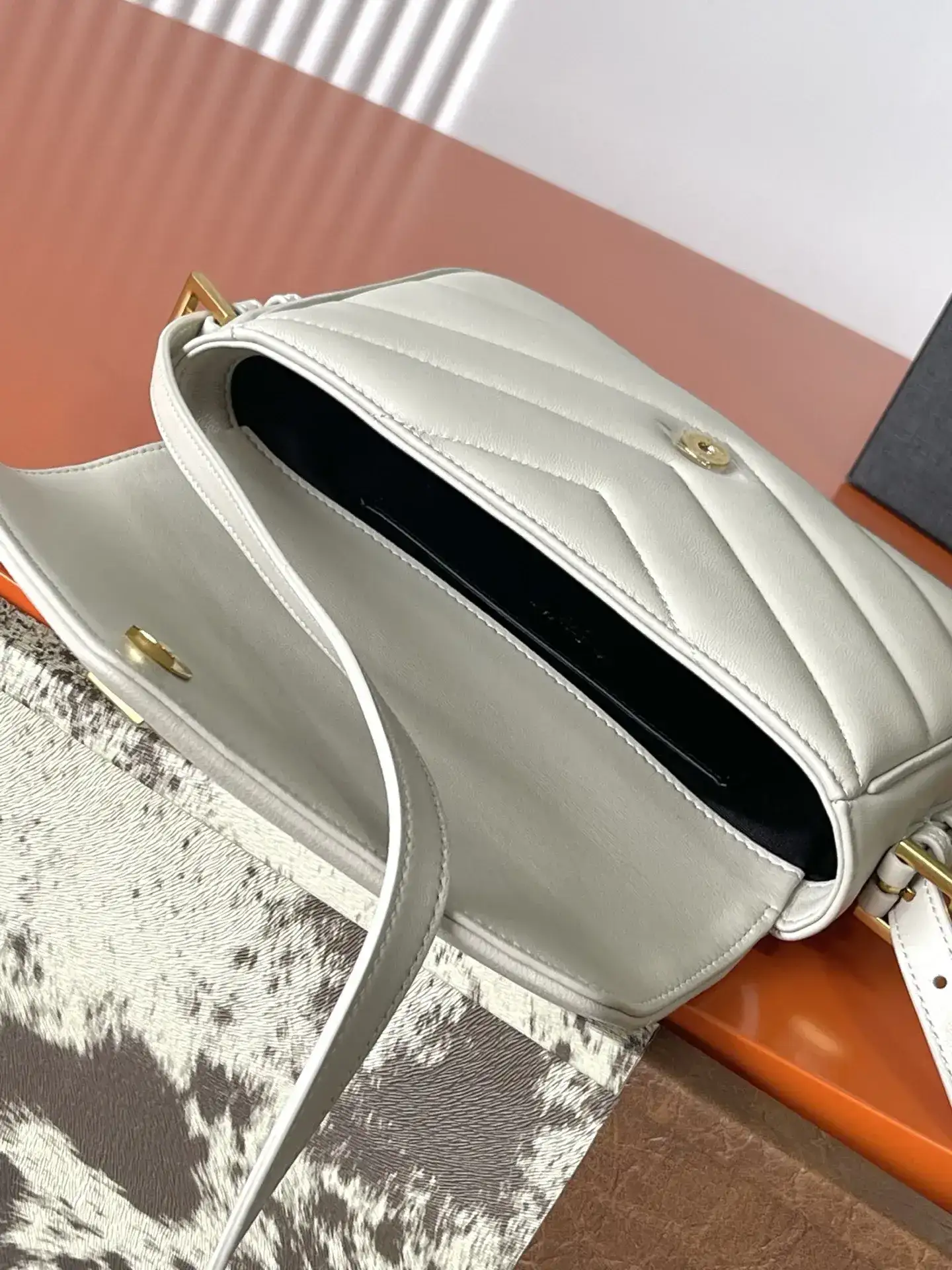 Saint Laurent White Loulou Quilted Leather Crossbody Bag product photo from LabelPicks