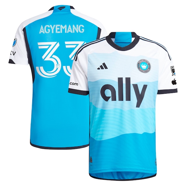 Patrick Agyemang Charlotte FC adidas 2024 The Carolina Kit: Explore Authentic Player Jersey - Blue