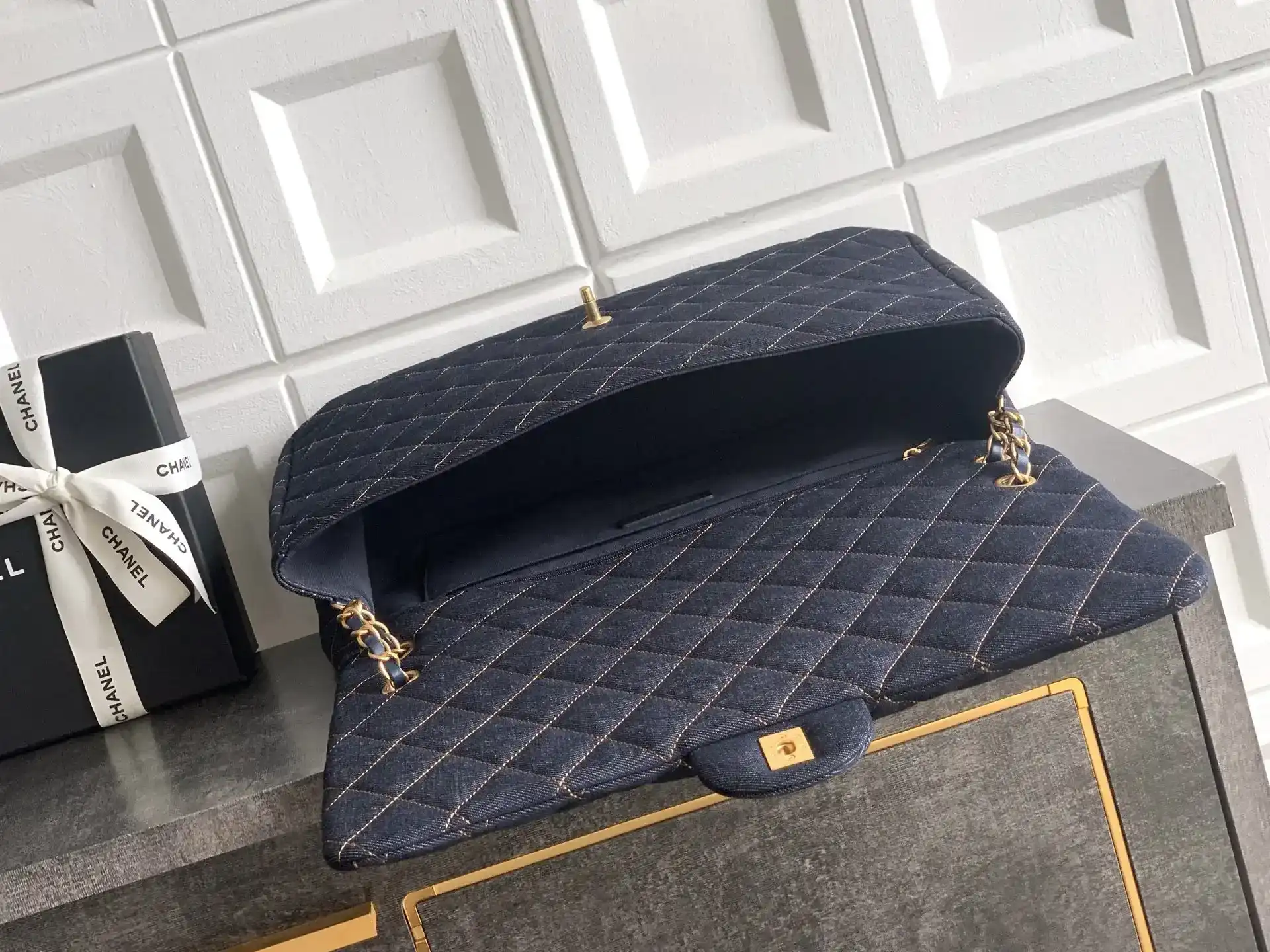 Chanel Classic Flap Navy Quilted Leather Shoulder Bag product photo from LabelPicks