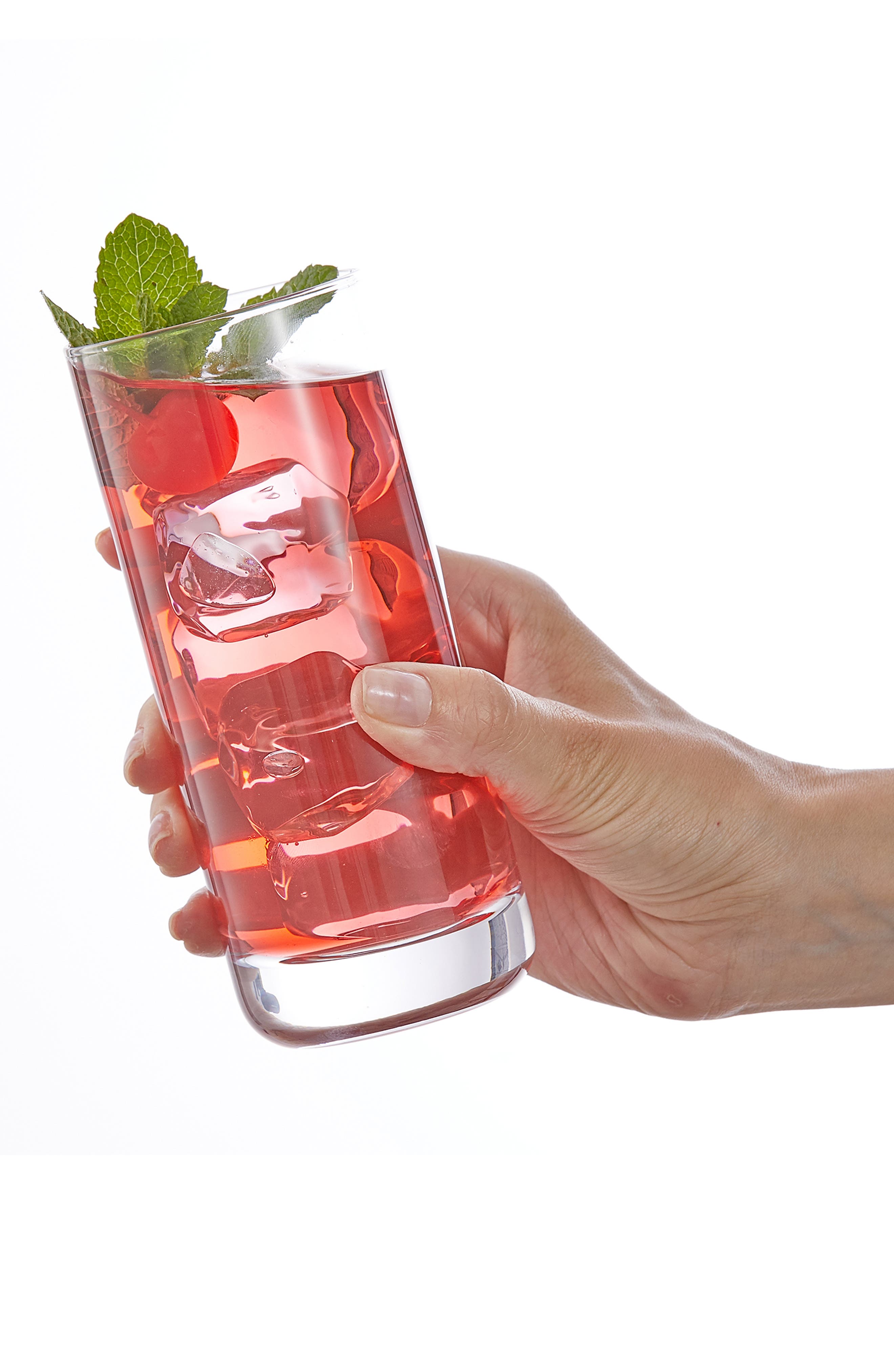 JoyJolt Faye Crystal Highball Drinking Glasses - Set of 12