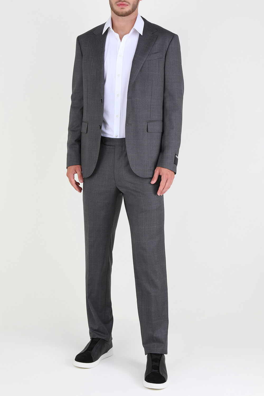 ZEGNA חליפת צמר מחוייטת