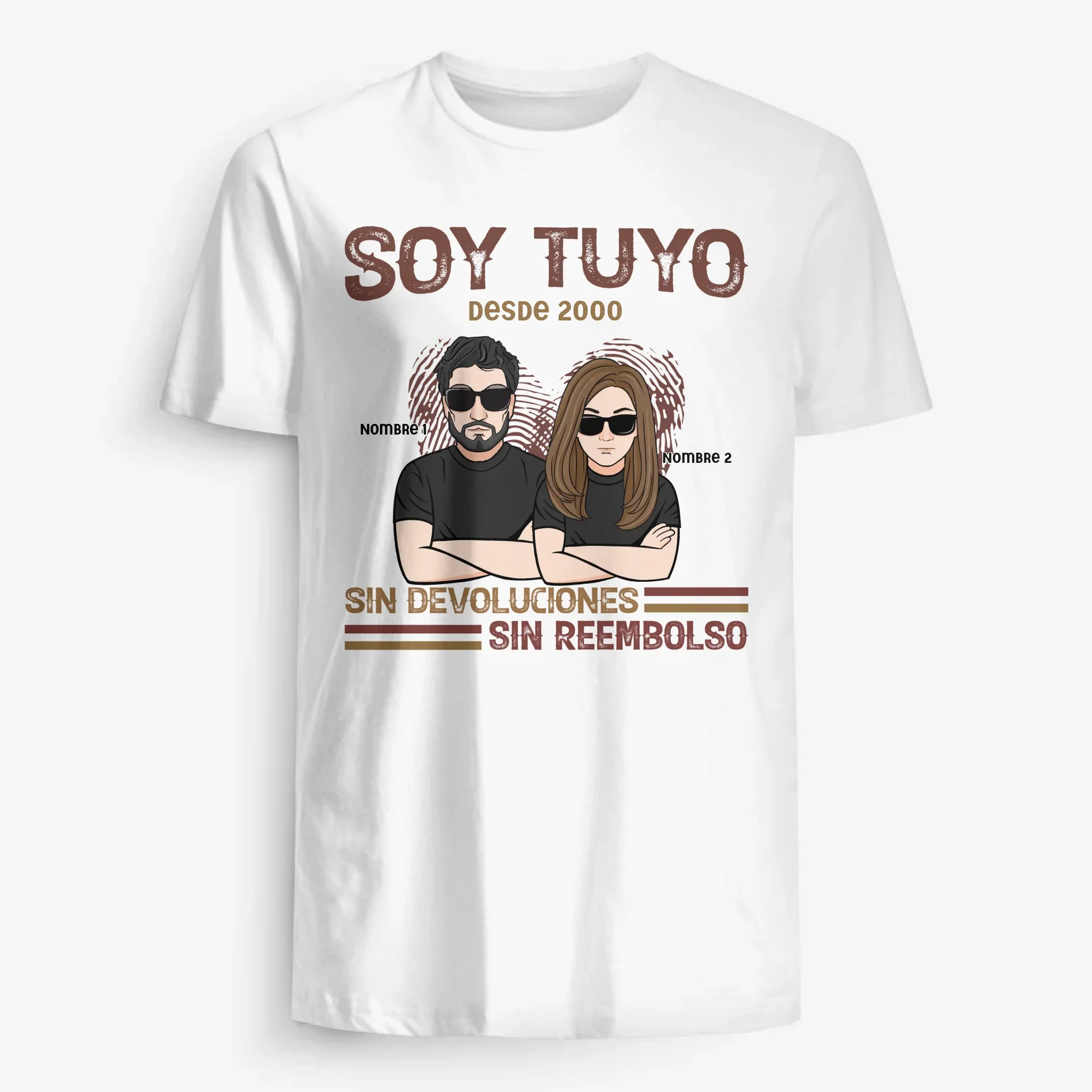 Personalizar Camisetas Para Pareja | Personalizado Regalos Para Pareja | Sin devoluciones sin reembolso