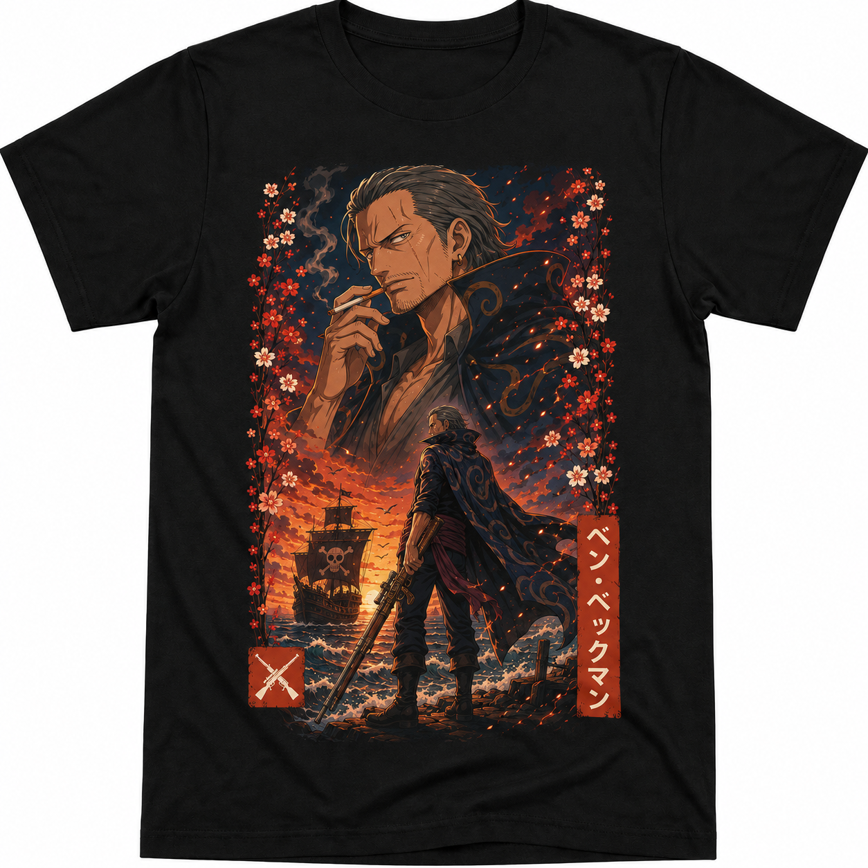 Remera Anime Ben Beckman One Piece Manga Corta